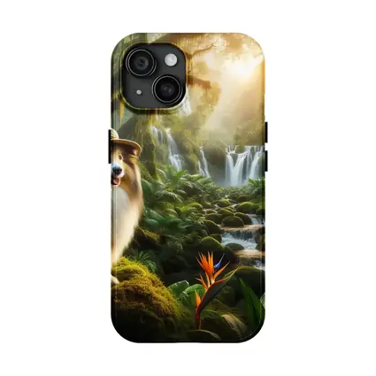 Shetland Sheepdog Explorer Jungle Waterfall Adventure