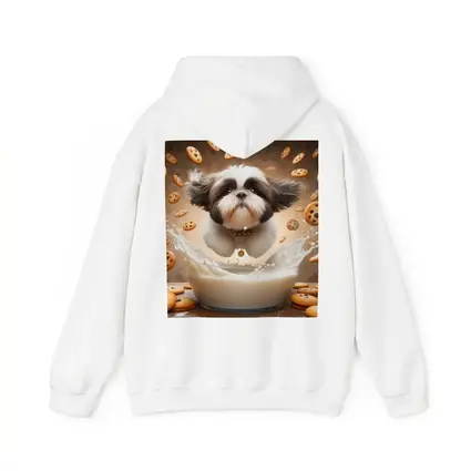Shih Tzu Puppy Milk Splash Cookies Background
