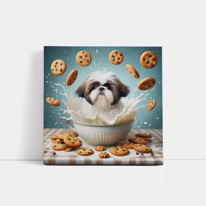 Shih Tzu Puppy Milk Splash Cookies
