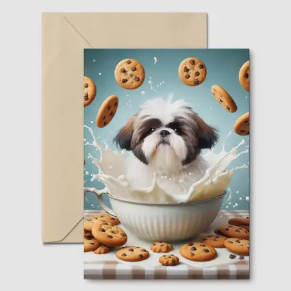 Shih Tzu Puppy Milk Splash Cookies
