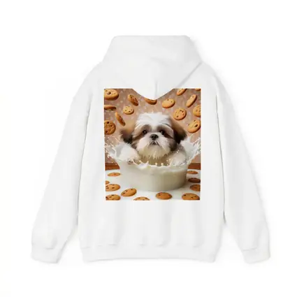 Shih Tzu Puppy Milk Splash Cookies Background