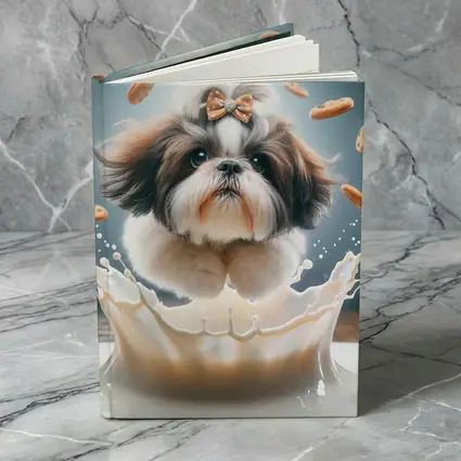Shih Tzu Dog Milk Splash Flying Cookies