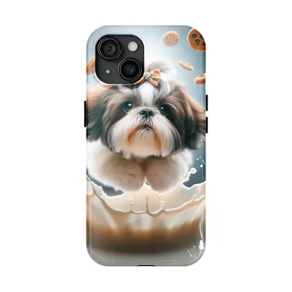 Shih Tzu Dog Milk Splash Flying Cookies