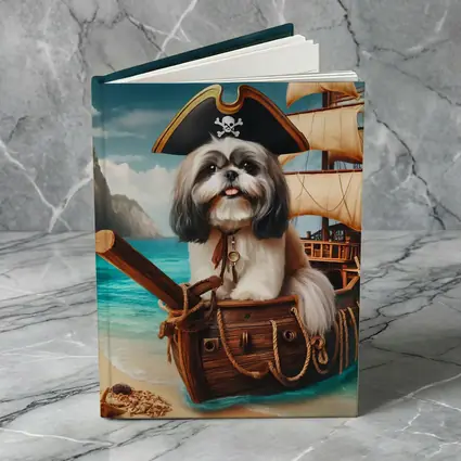 Shih Tzu Pirate Dog on Sailing Ship