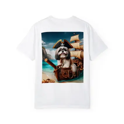 Shih Tzu Pirate Dog on Sailing Ship