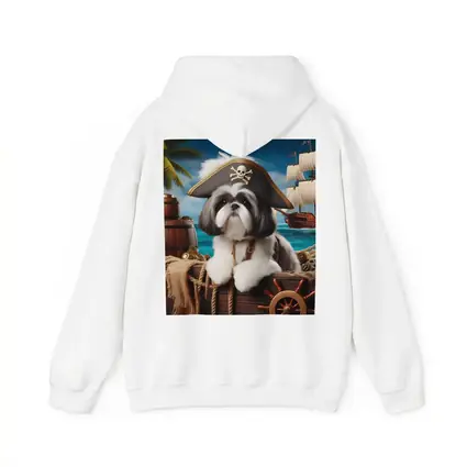 Shih Tzu Pirate Captain Ocean Ship Background