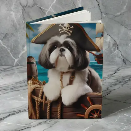 Shih Tzu Pirate Captain Ocean Ship Background