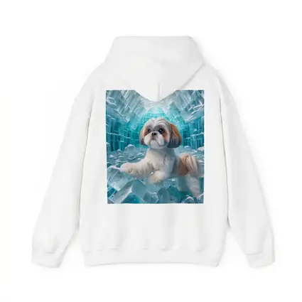 Shih Tzu Dog Inside Glowing Ice Cave