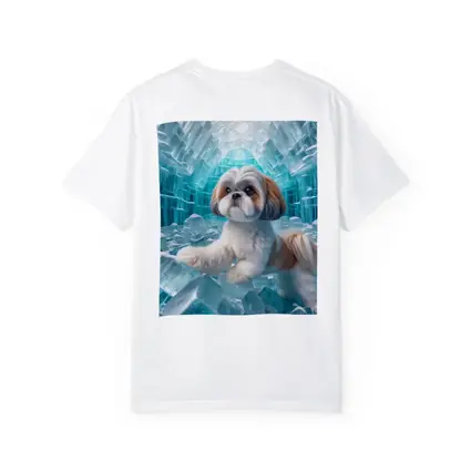 Shih Tzu Dog Inside Glowing Ice Cave