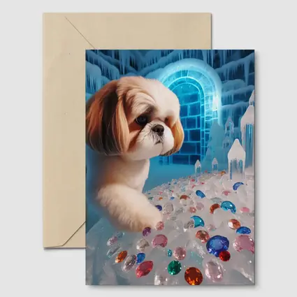 Shih Tzu Dog Ice Palace Colorful Gems