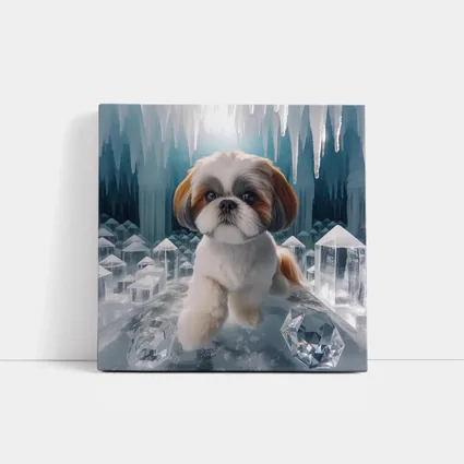 Shih Tzu Dog Ice Crystal Cave Art