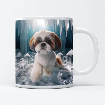 Shih Tzu Dog Ice Crystal Cave Art