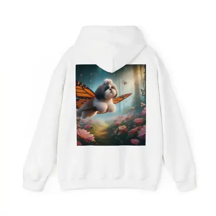 Shih Tzu Dog Butterfly Wings Fantasy Forest