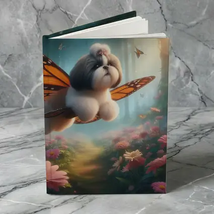 Shih Tzu Dog Butterfly Wings Fantasy Forest