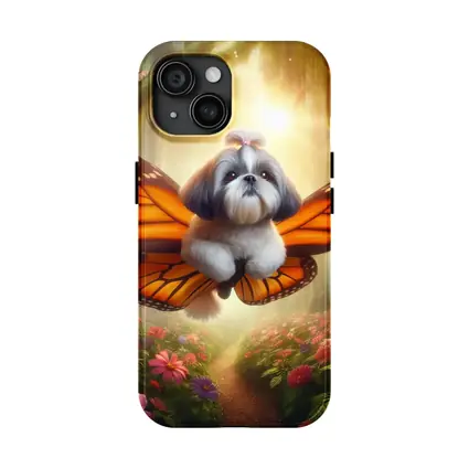 Shih Tzu Dog Butterfly Wings Fantasy Forest