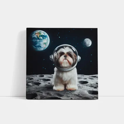 Shih Tzu Astronaut Dog On The Moon