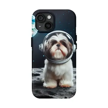 Shih Tzu Astronaut Dog On The Moon