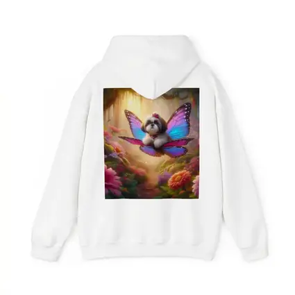 Shih Tzu Butterfly Wings Fantasy Floral Forest