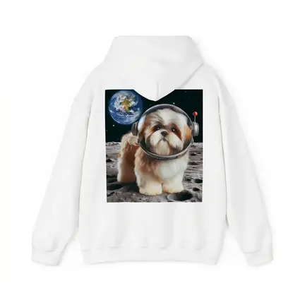 Shih Tzu Astronaut Dog on the Moon