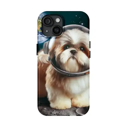 Shih Tzu Astronaut Dog on the Moon
