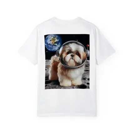 Shih Tzu Astronaut Dog on the Moon