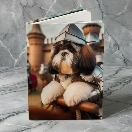 Shih Tzu Knight Armor Castle Medieval Scene