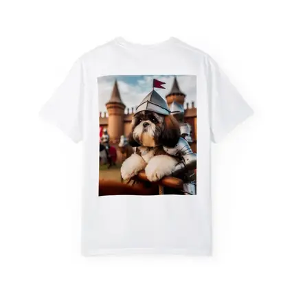 Shih Tzu Knight Armor Castle Medieval Scene