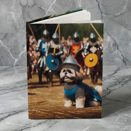 Shih Tzu Knight Medieval Battle Scene