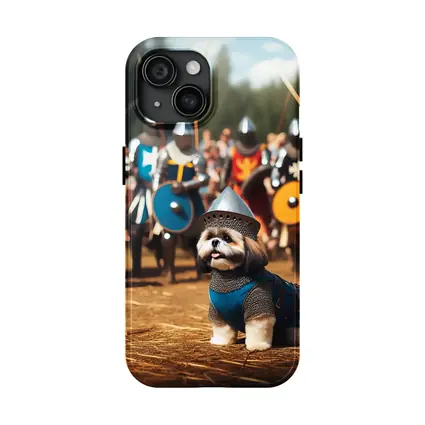 Shih Tzu Knight Medieval Battle Scene