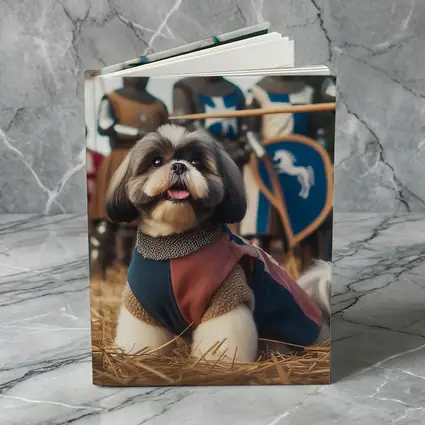 Shih Tzu Knight Medieval Crusader Battle Scene