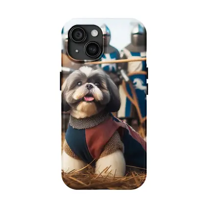 Shih Tzu Knight Medieval Crusader Battle Scene