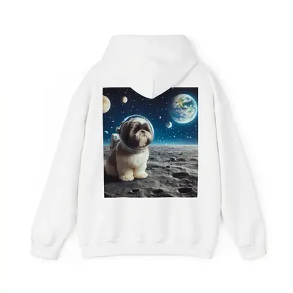 Shih Tzu Astronaut Dog on Moon Space