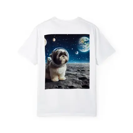 Shih Tzu Astronaut Dog on Moon Space