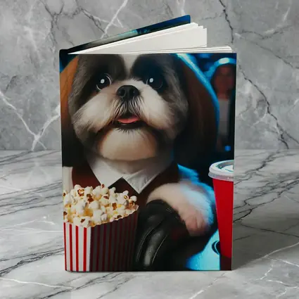 Shih Tzu Watching Movie At Cinema