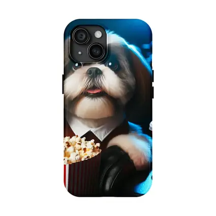 Shih Tzu Watching Movie At Cinema