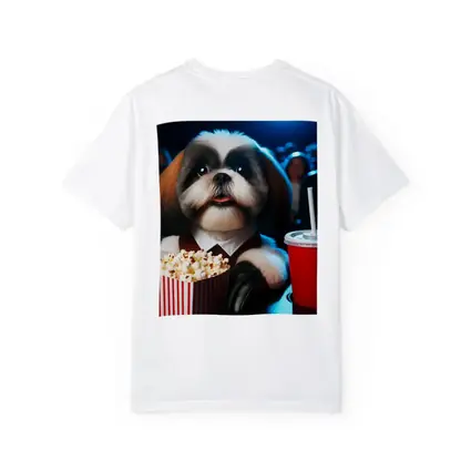 Shih Tzu Watching Movie At Cinema