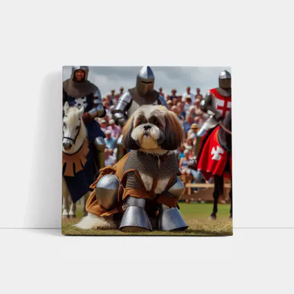 Shih Tzu Knight Medieval Armor Tournament Scene
