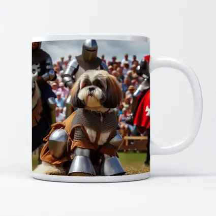 Shih Tzu Knight Medieval Armor Tournament Scene