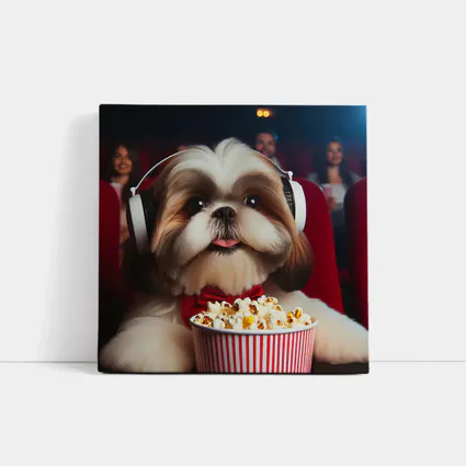 Shih Tzu Dog Movie Theater Popcorn Headphones