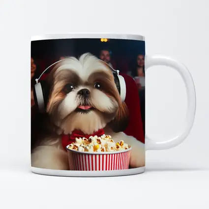 Shih Tzu Dog Movie Theater Popcorn Headphones