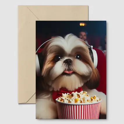 Shih Tzu Dog Movie Theater Popcorn Headphones