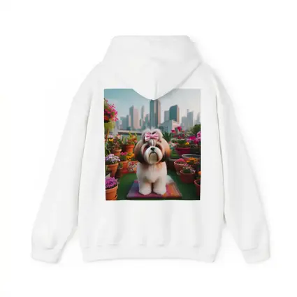 Shih Tzu Dog City Rooftop Flower Garden