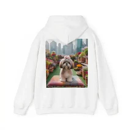 Shih Tzu Dog Rooftop Garden City Background