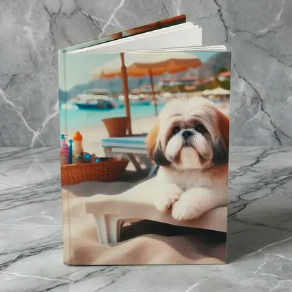 Shih Tzu Dog Relaxing On Beach Chair