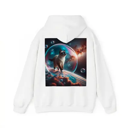Siamese Cat Floating Bubble Cosmic Space