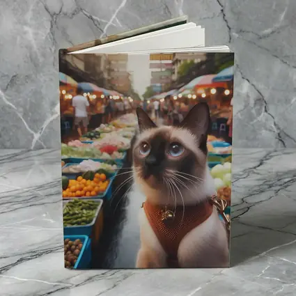 Siamese Cat at Colorful Street Market