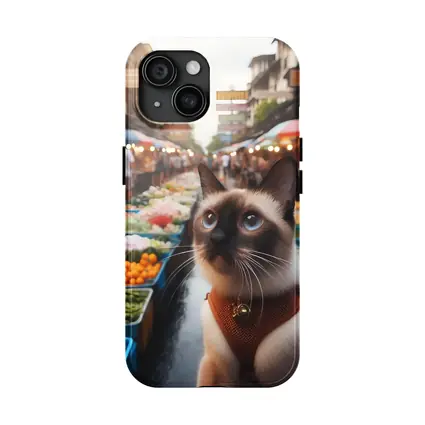 Siamese Cat at Colorful Street Market