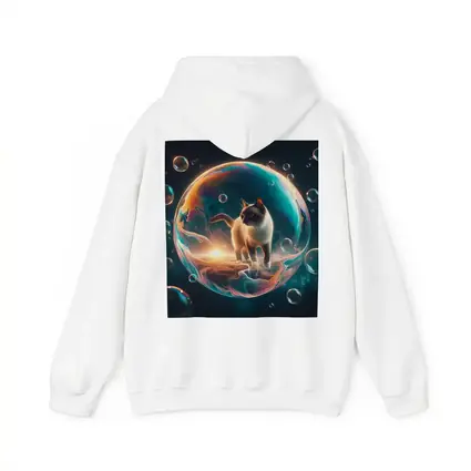 Siamese Cat Standing Inside Cosmic Bubble