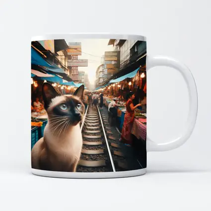 Siamese Cat at Bangkok Thailand Street Market