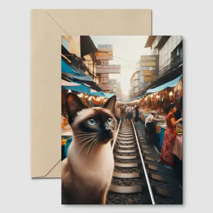 Siamese Cat at Bangkok Thailand Street Market